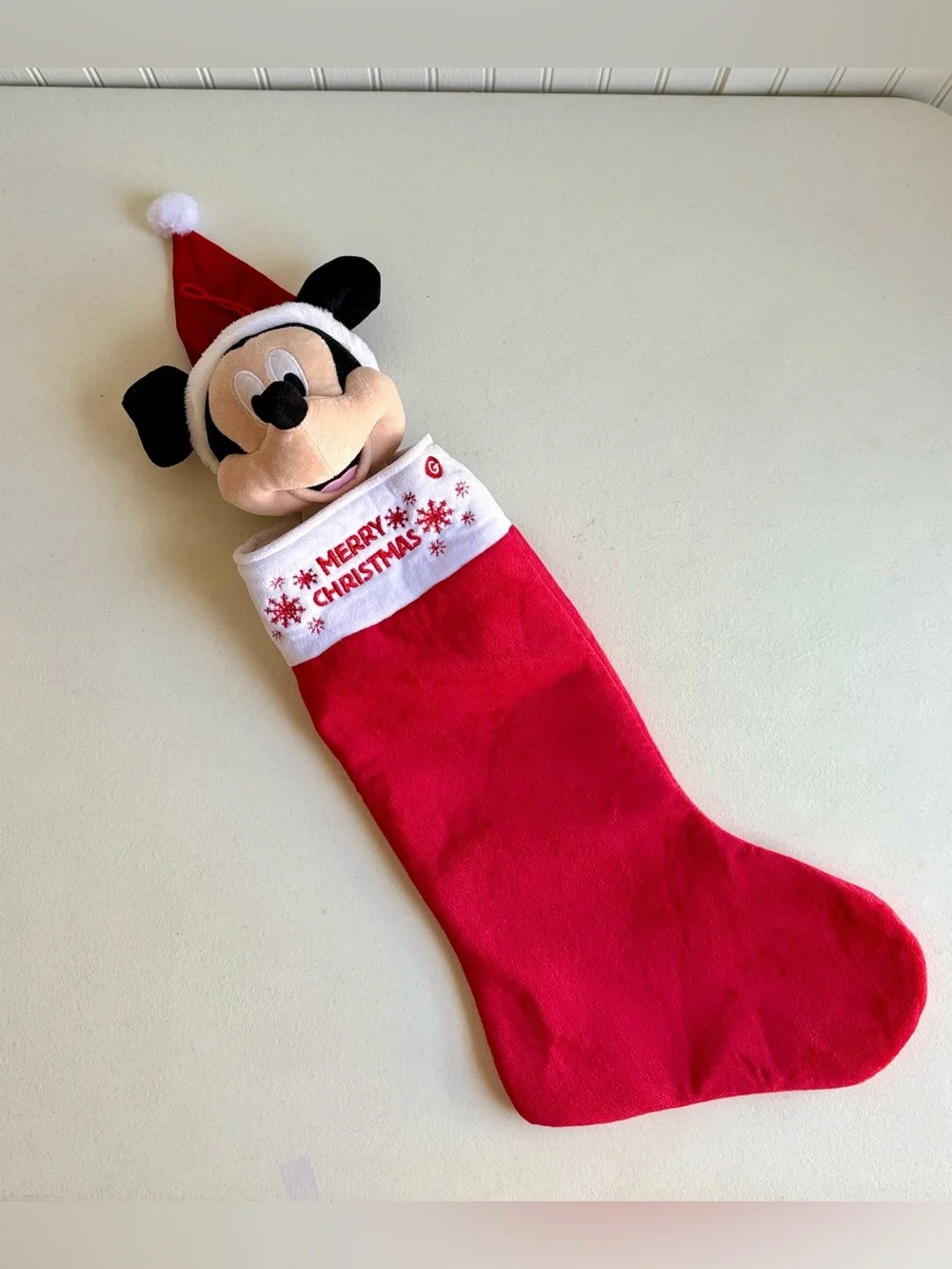 Disney Mickey Mouse Christmas Stocking - Animated - Sings & Ears Move